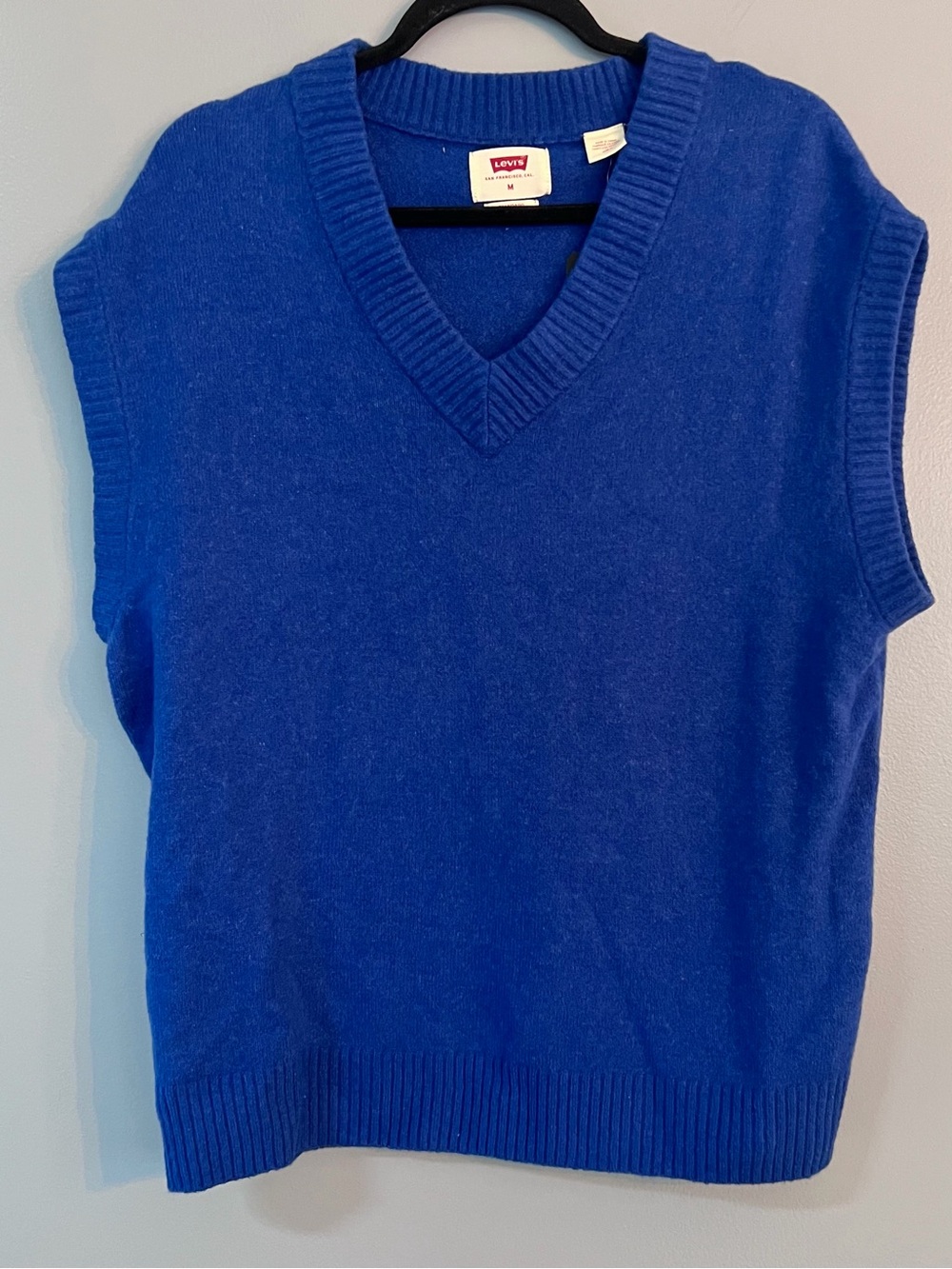 Levi's Men's Royal Blue V-Neck Sweater Vest